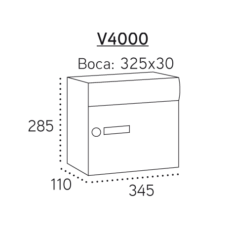 Milenio Vertical Arregui V4000 Medidas.